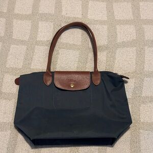 Longchamp Black and Brown Tote Bag